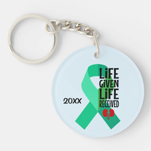 Porte-clefs Don de vie Transplantation rénale (Devant)