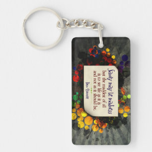 Porte-clefs Don Quichotte Inspirationnelle "Folie"
