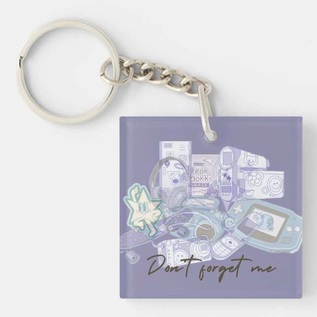 Porte-clefs Don’t Forget Me – Nostalgic 2000s Memories  (Devant)
