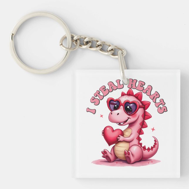 Porte-clefs Don Valentine | Je vole les coeurs (Devant)
