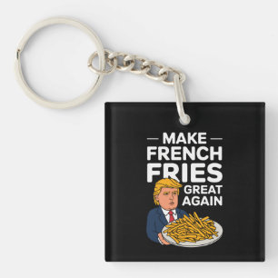 Porte-clefs Donald Trump 2024 Rendez la frite française grande