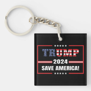 Porte-clefs Donald Trump 2024 Sauvez l'élection américaine