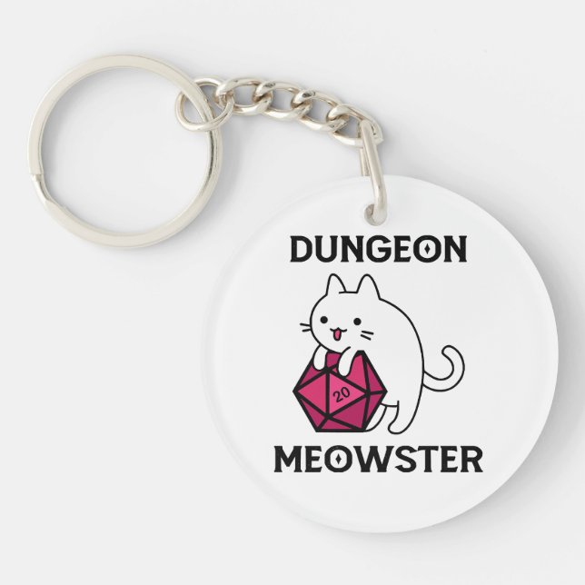 Porte-clefs Donjon Meowster Chat Drôle (Devant)