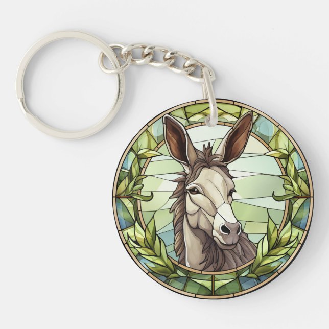 Porte-clefs Donkey en verre doux (Devant)