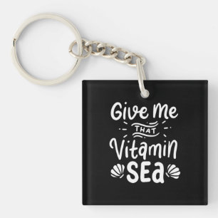 Porte-clefs Donnez à la nageuse la vitamine de la mer