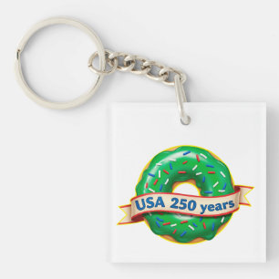 Porte-clefs Donut Sweet Freedom USA 250 Ans