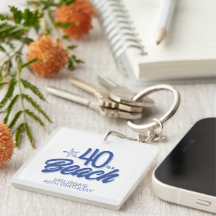 Porte-clefs Doodle 40 Tendu À La Main Est Un Anniversaire De P