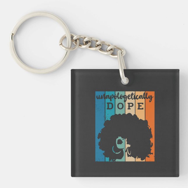 Porte-clefs Dope sans excuses, Femmes noires, Reine noire (Devant)