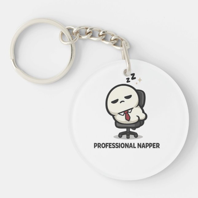 Porte-clefs Dormeuse professionnelle - Personnage de bureau mi (Devant)