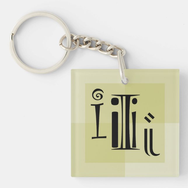 Porte-clefs Dotting the Is Elegant Typographie Art, Monogramme (Devant)