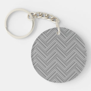 Porte-clefs Double blanc de Grey stripes