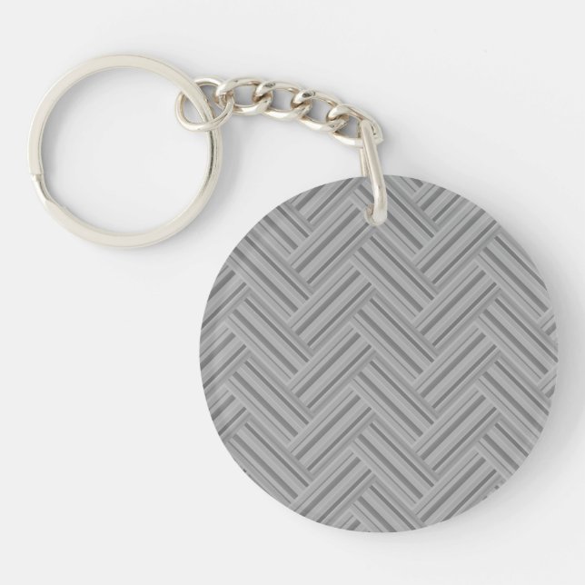 Porte-clefs Double blanc de Grey stripes (Devant)