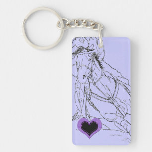Porte-clefs Double coureur de baril de Purple Heart