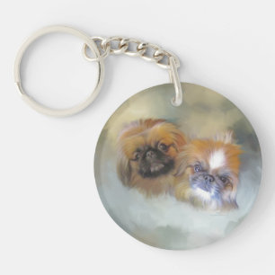 Porte-clefs Douce Duo Pékinois