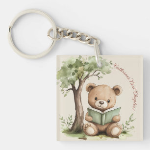 Porte-clefs Douce fête de douche de bébé Livre d'ours en peluc