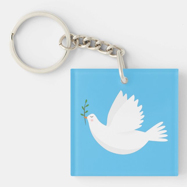 Porte-clefs Dove with olive branch (Devant)