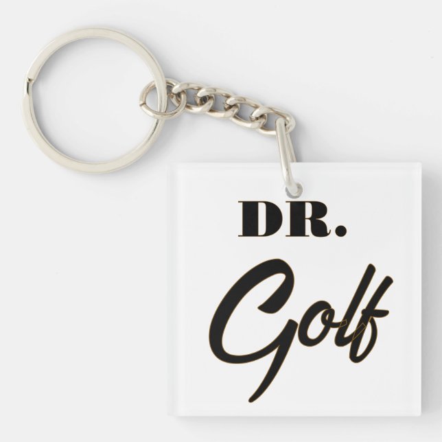 Porte-clefs Dr Golf Funny Design pour les amateurs de golf (Devant)