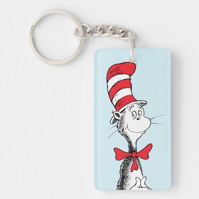 Porte-clefs Dr. Seuss I Chat dans le Casquette debout haut (Devant)