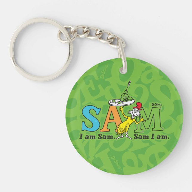 Porte-clefs Dr. Seuss | Je suis Sam. Sam je suis. (Devant)