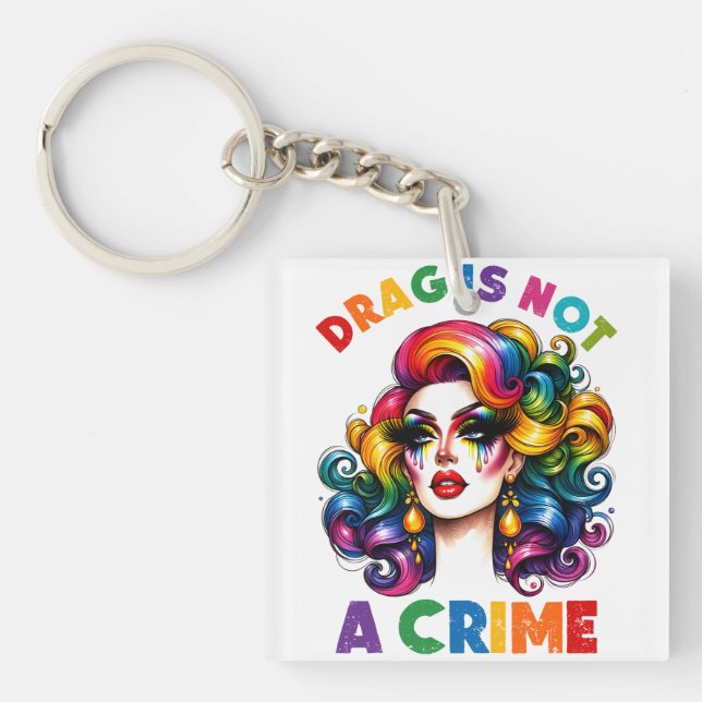 Porte-clefs Drag N'Est Pas Un Crime (Devant)