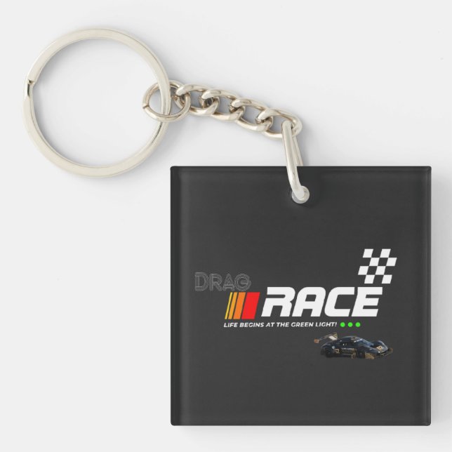 Porte-clefs "Drag Race Car Graphic-Design (Devant)