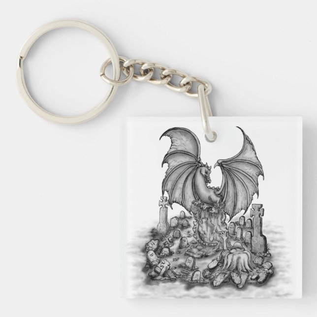 Porte-clefs Dragon avec Zombie (Devant)