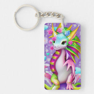 Porte-clefs Dragon Bébé coloré