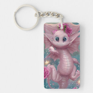 Porte-clefs Dragon Bébé Rose