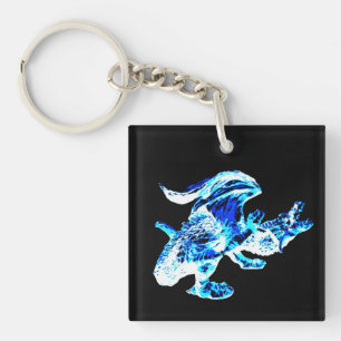 Porte-clefs Dragon Blue Frost Dragon Arctique Glace Mythique A