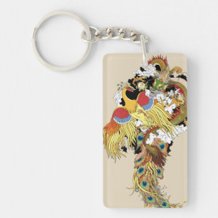 Porte-clefs Dragon chinois et phoenix