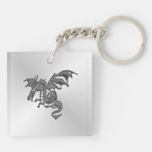 Porte-clefs Dragon d'argent