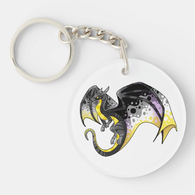 Porte-clefs Dragon de Fierté Aplatonique (Devant)