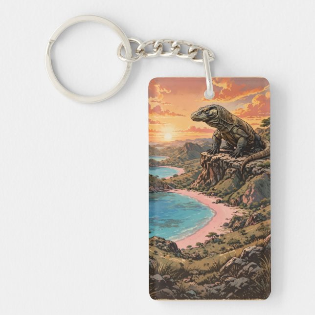 Porte-clefs Dragon de Komodo Roi de l'Île (Devant)