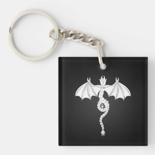 Porte-clefs Dragon de serpent blanc