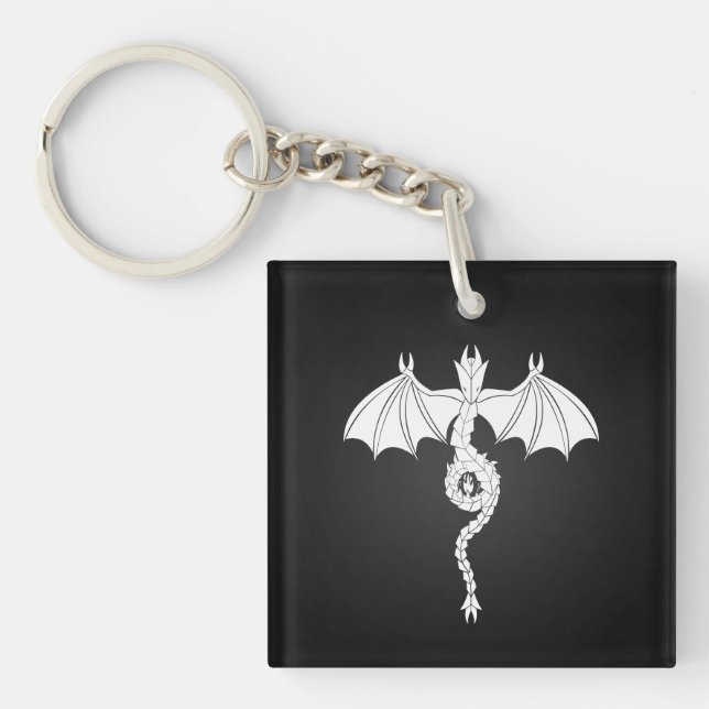 Porte-clefs Dragon de serpent blanc (Devant)