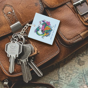 Porte-clefs Dragon d'eau chinois Koi Fish Code QR