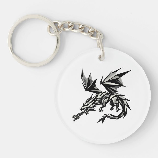 Porte-clefs Dragón poligonal (Devant)