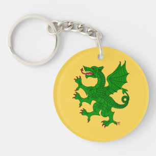 Porte-clefs Dragon Rampant Vert
