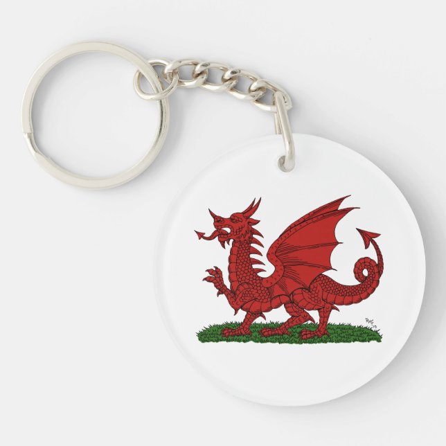 Porte-clefs Dragon rouge du Pays de Galles (Devant)