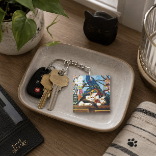 Porte-clefs Dragon Rouge Fantastique Calicot Ludique