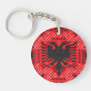 Porte-clefs Drapeau albanais motif 2
