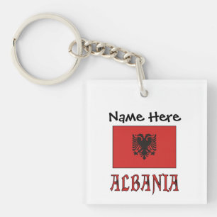 Porte-clefs Drapeau albanais personnalisé d'Albanie 