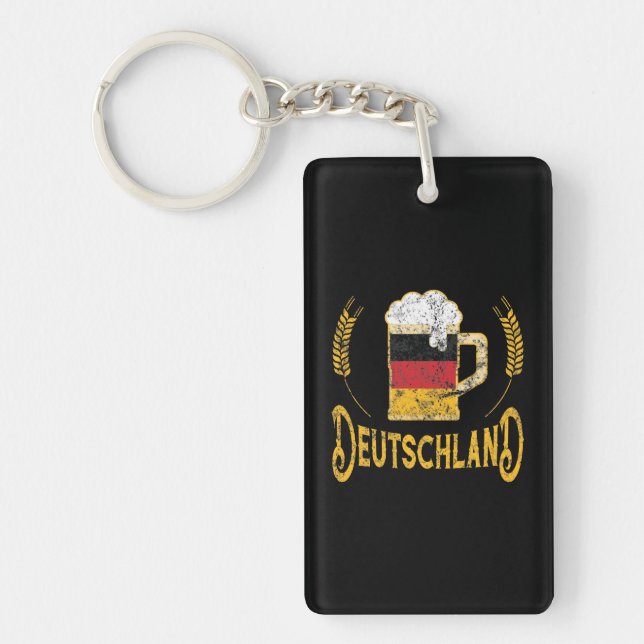 Porte-clefs Drapeau allemand Deutschland Bière Lover Oktoberfe (Devant)