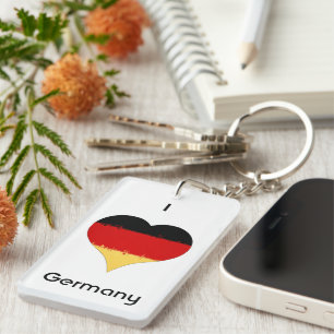 Porte-clefs Drapeau allemand I Heart Allemagne