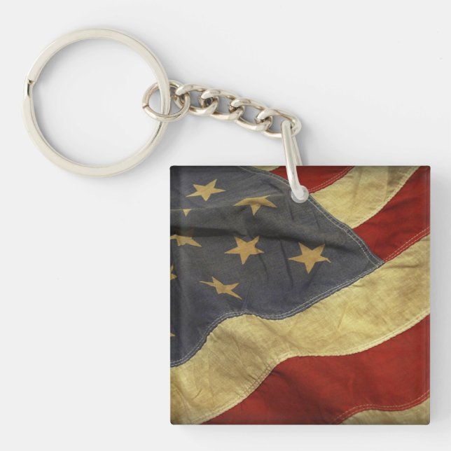 Porte-clefs Drapeau Américain (Devant)