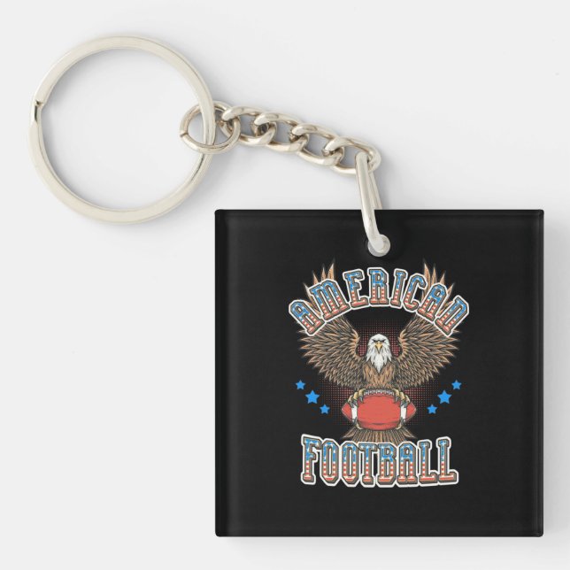 Porte-clefs Drapeau américain de football (Devant)