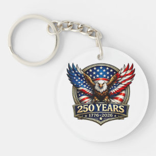 Porte-clefs Drapeau américain du 4 juillet Aigle Vintage 250 a