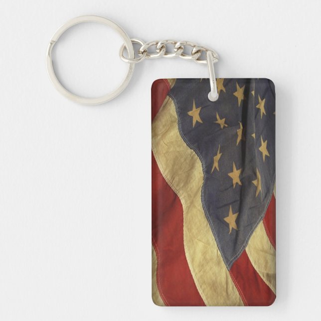 Porte-clefs Drapeau américain en détresse (Devant)