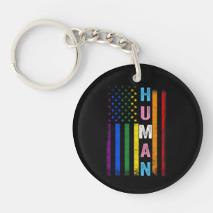 Porte-clefs Drapeau américain LGBT humain Mois de la fierté ar