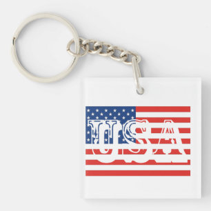 Porte-clefs Drapeau américain Porte - clé acrylique - Bold Ame